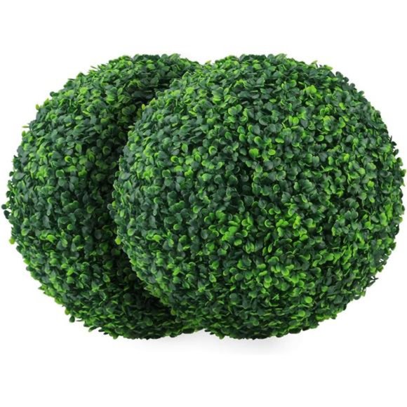 2PCS 15.7inch 4Layers Artificial Plant Topiary Ball Faux Boxwood Decorative Ball - Picture 1 of 6